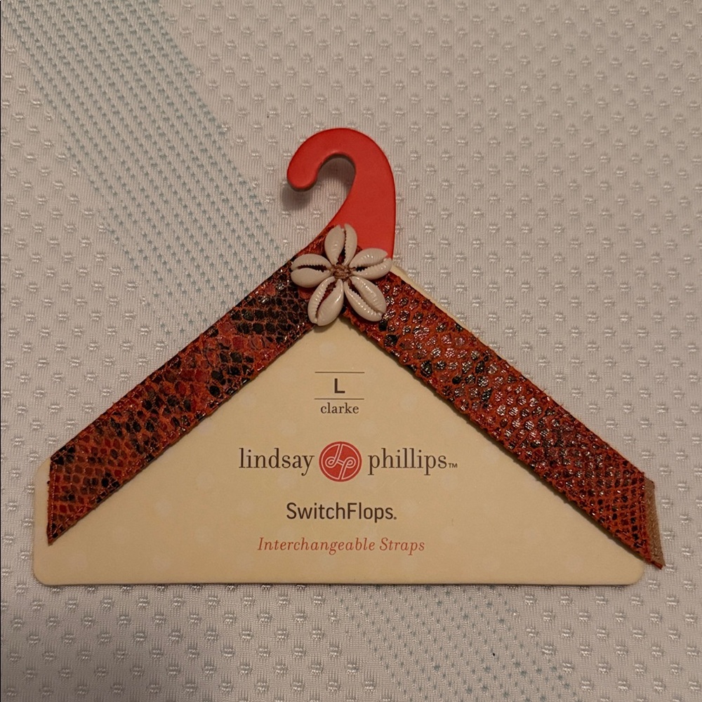 Lindsay Phillips Coral Snakeskin Switch Flop Interchangeable Straps Large